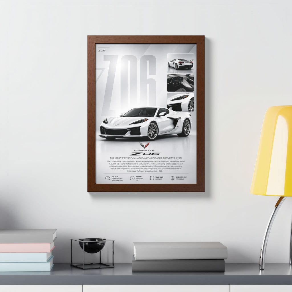 Corvette Z06 Framed Wall Art