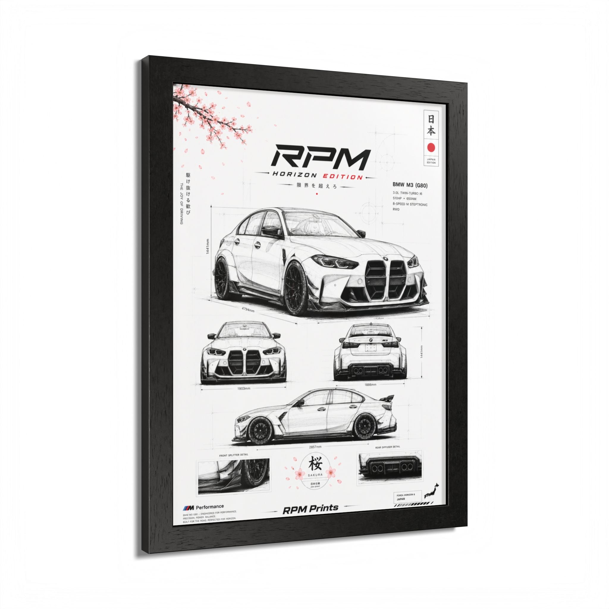 BMW M3 Horizon Edition Framed Wall Art