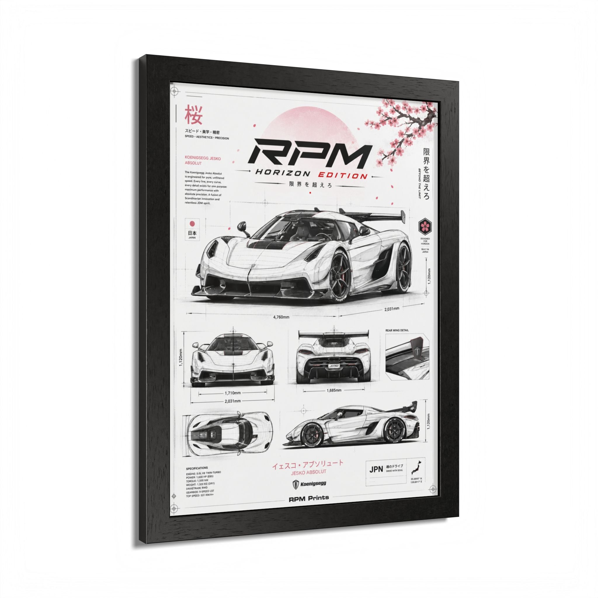 Koenigsegg Jesko Horizon Edition Framed Wall Art