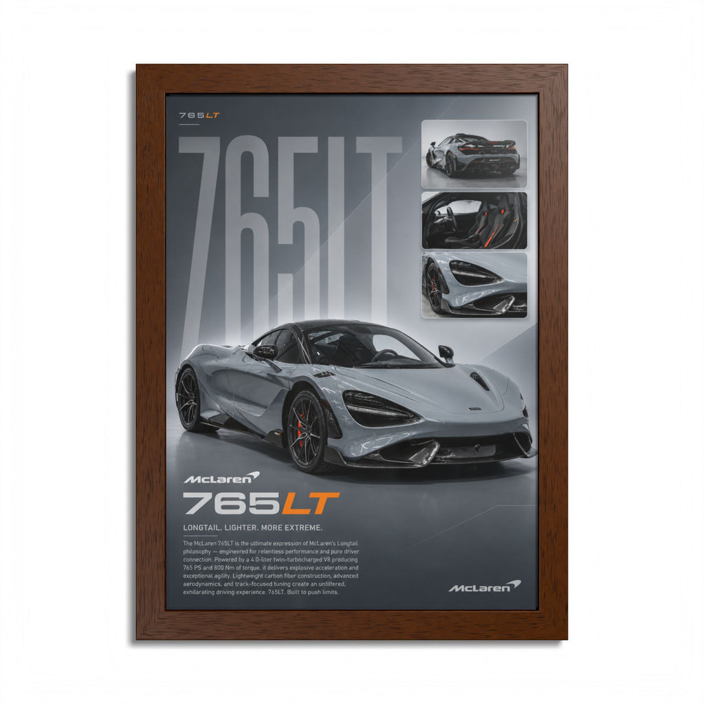 McLaren 765 LT Framed Wall Art