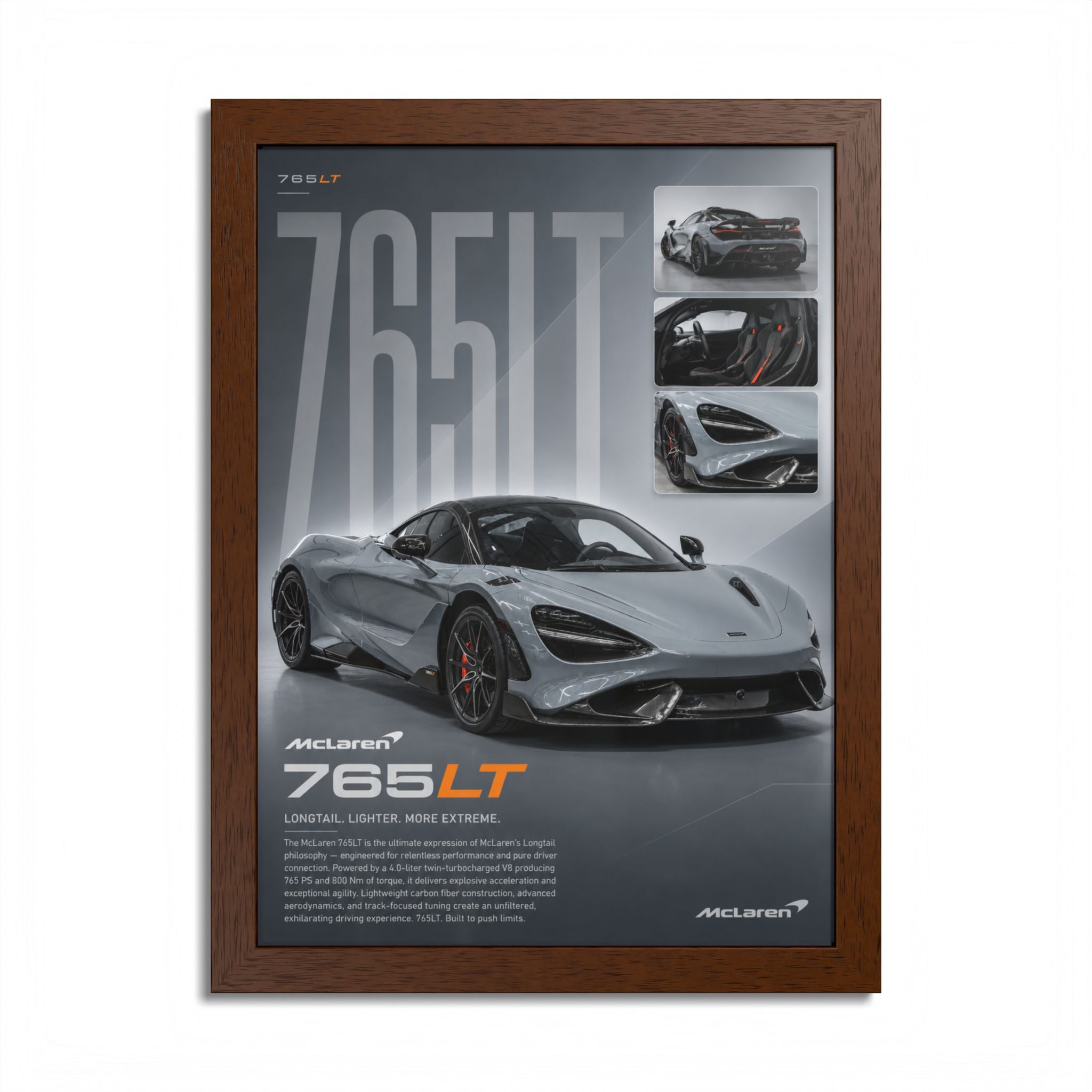 McLaren 765 LT Framed Wall Art