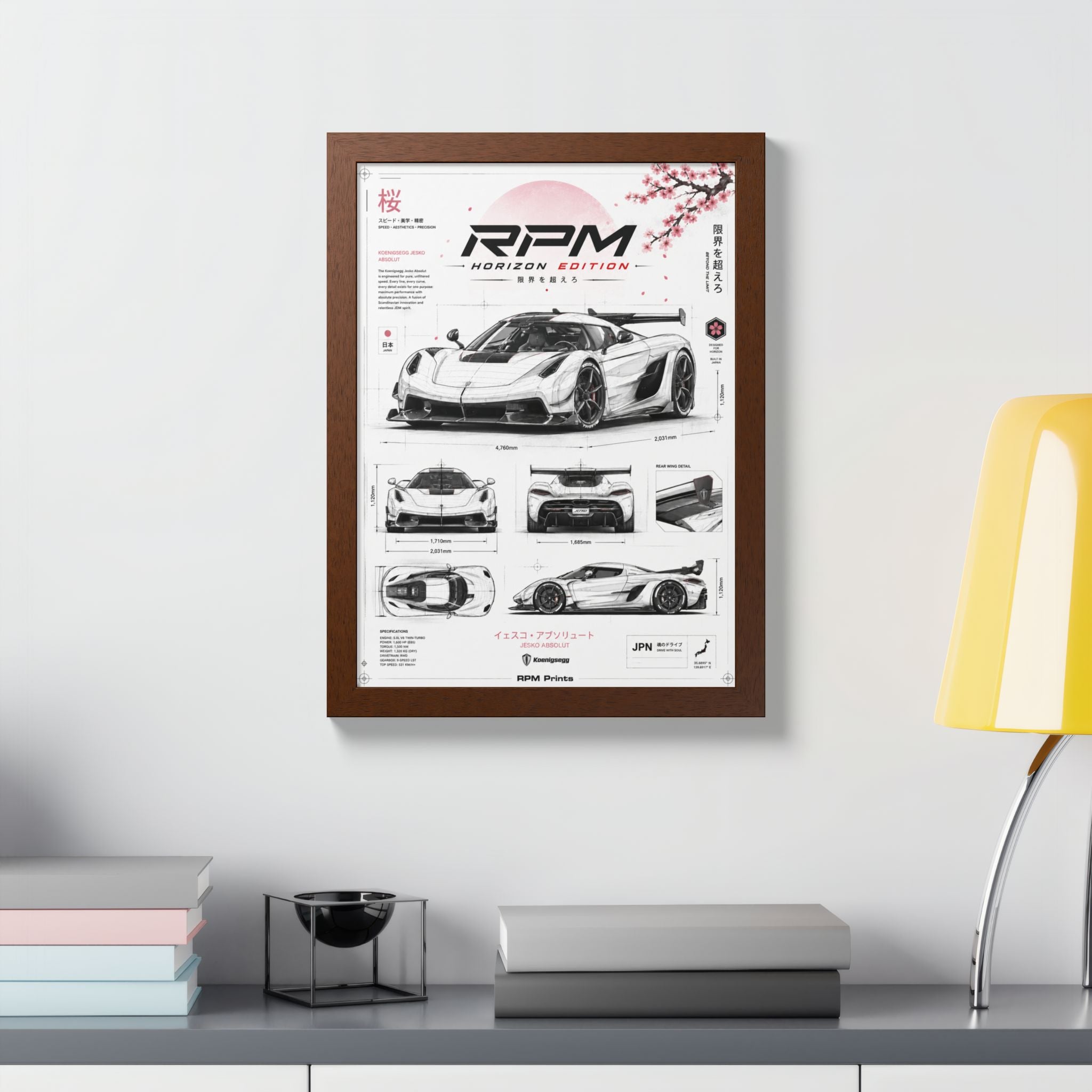 Koenigsegg Jesko Horizon Edition Framed Wall Art