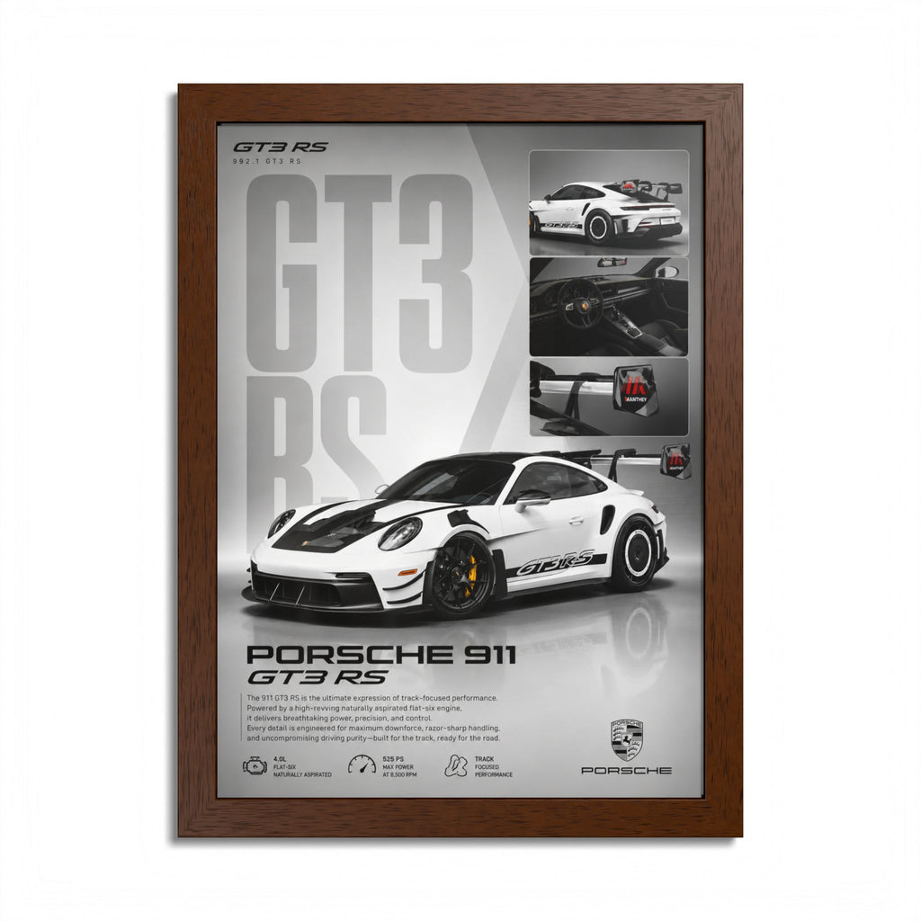 Porsche GT3 RS Framed Wall Art