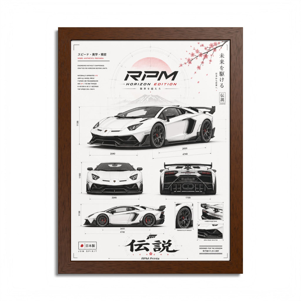 Lamborghini Aventador SVJ Horizon Edition Framed Wall Art