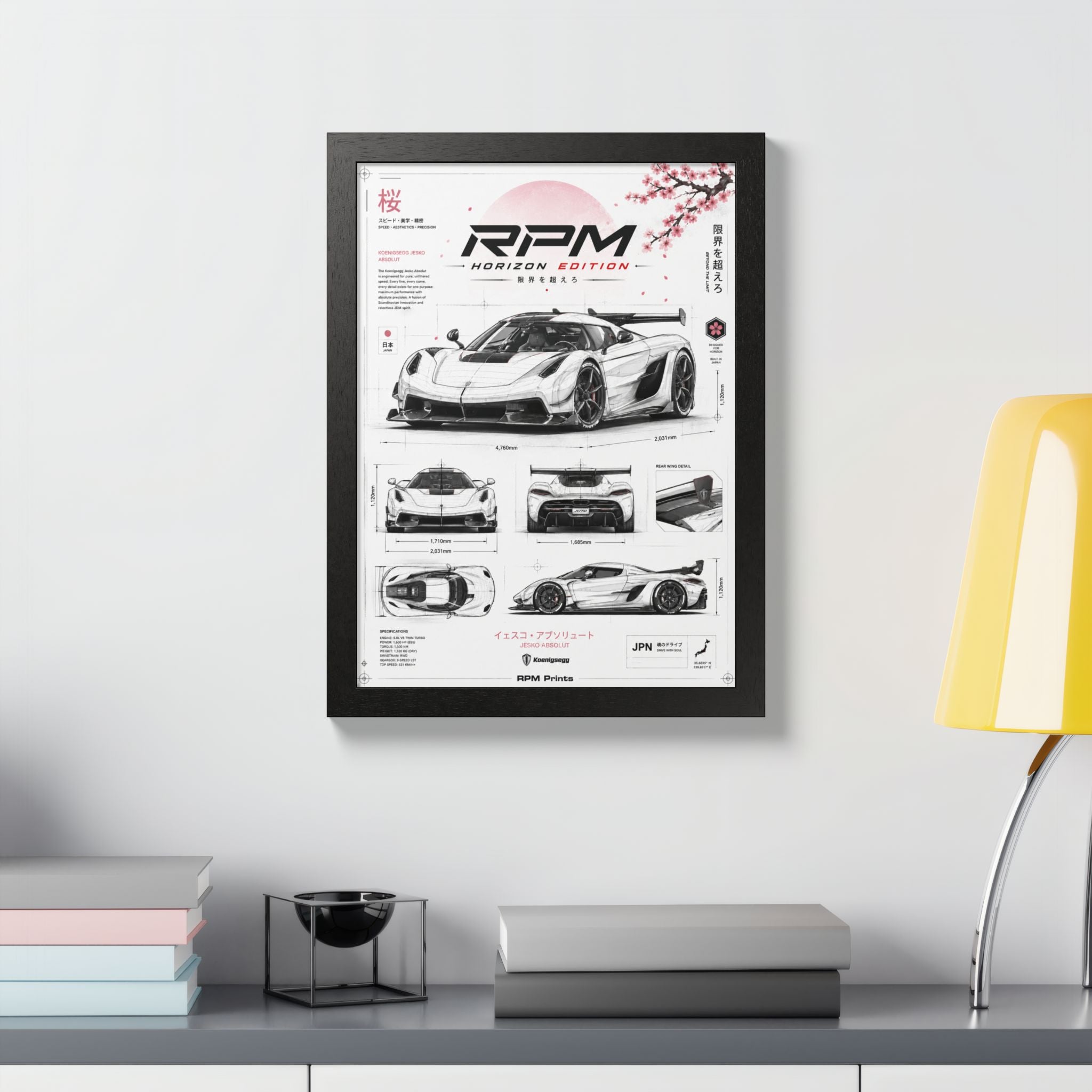 Koenigsegg Jesko Horizon Edition Framed Wall Art