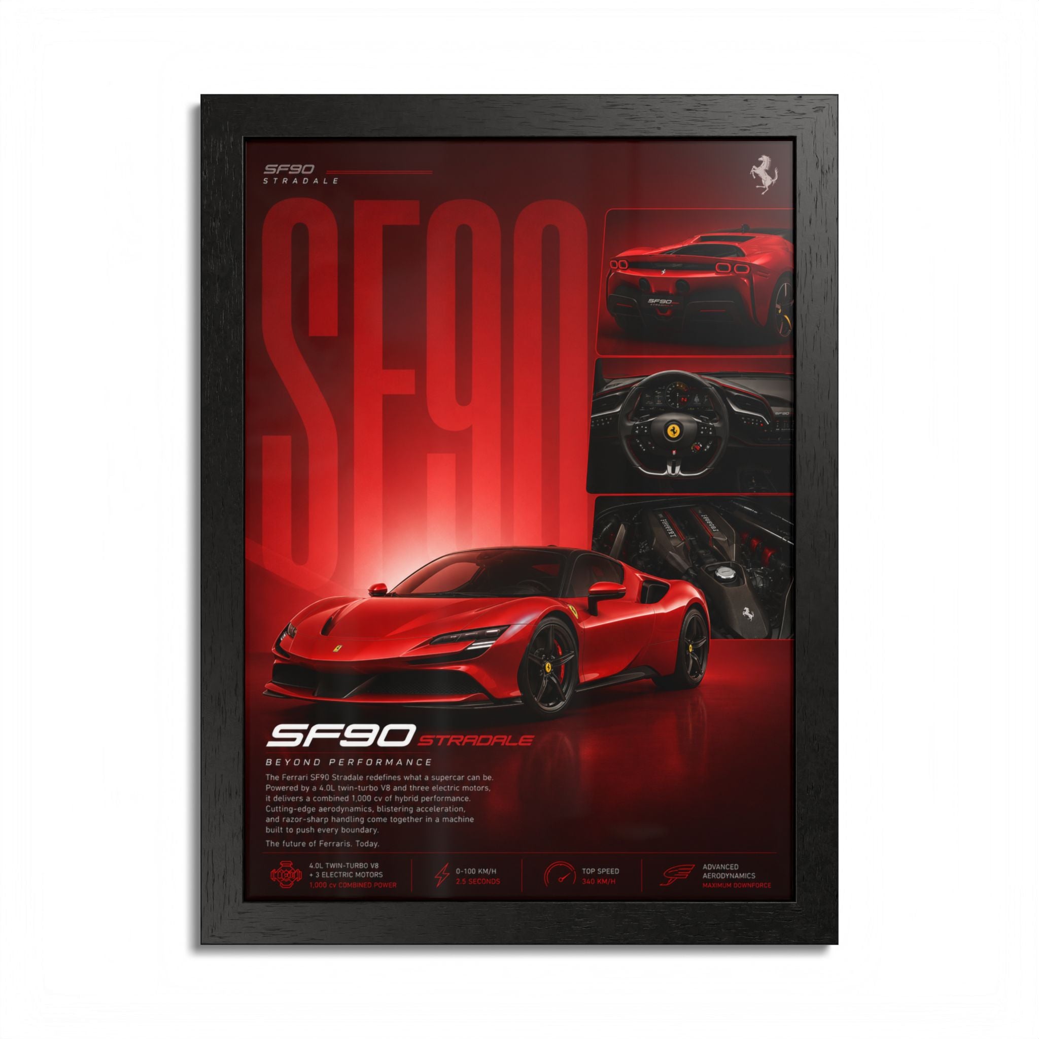 Ferrari SF90 Framed Wall Art