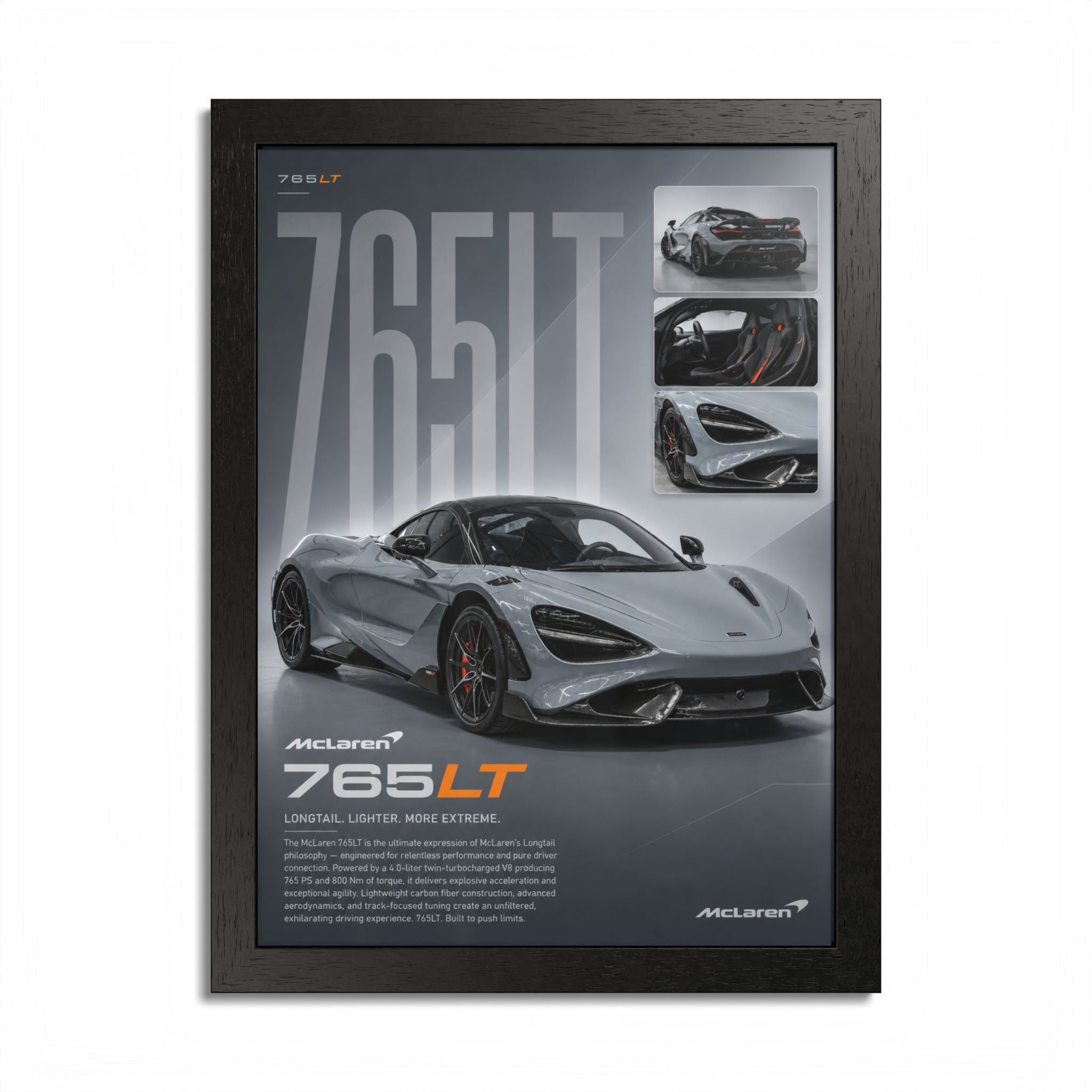 McLaren 765 LT Framed Wall Art