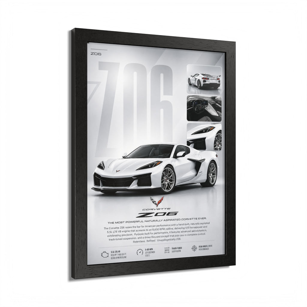 Corvette Z06 Framed Wall Art