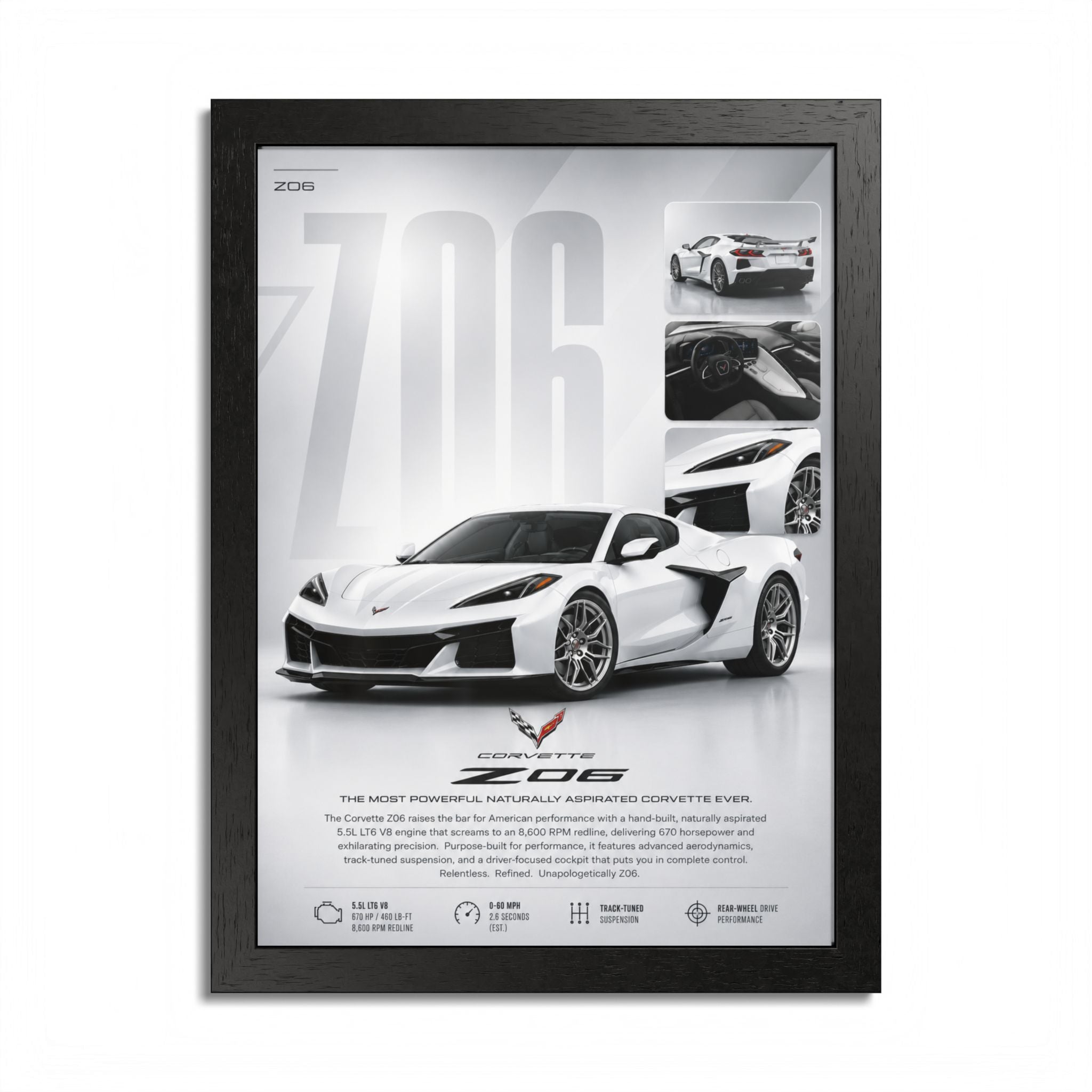 Corvette Z06 Framed Wall Art