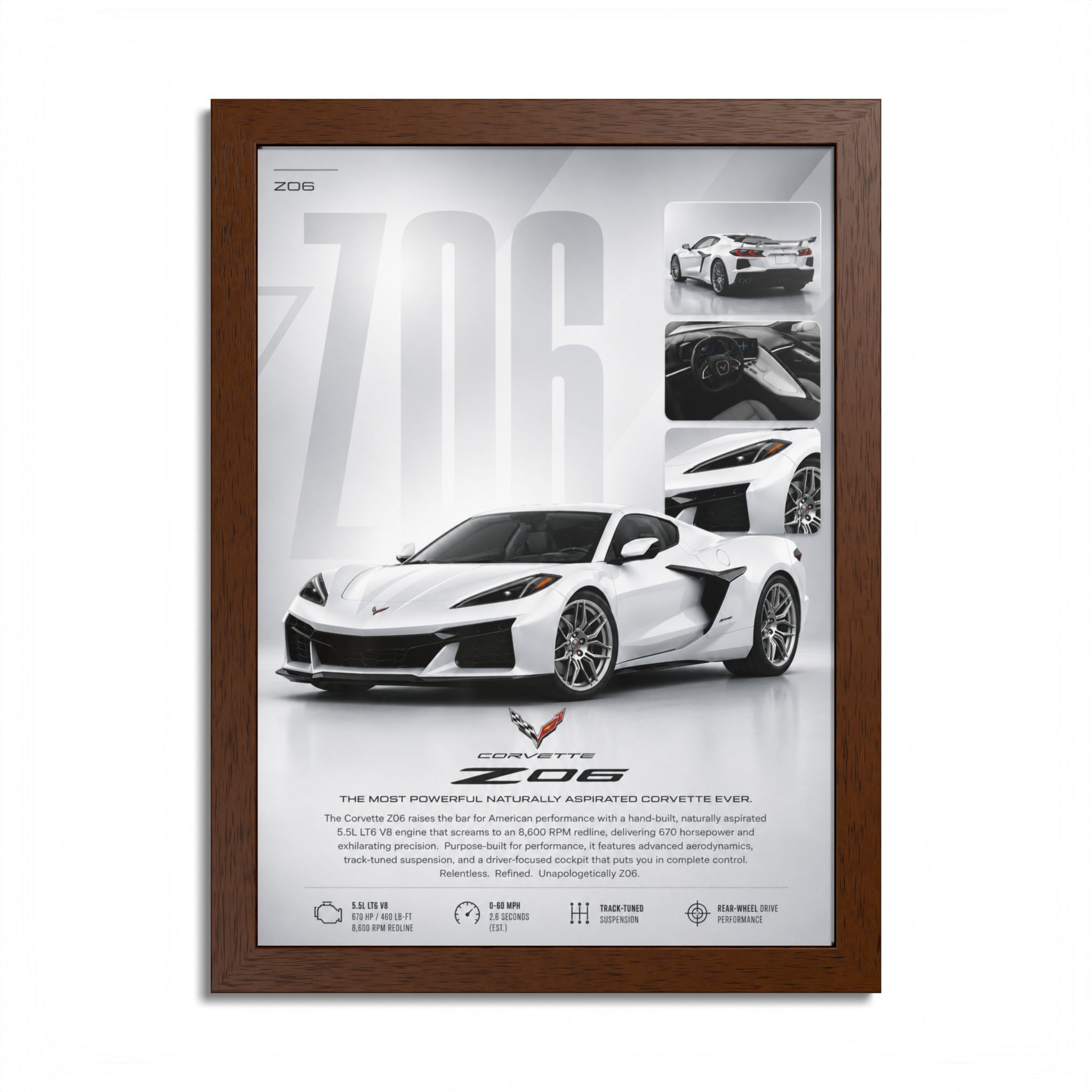 Corvette Z06 Framed Wall Art