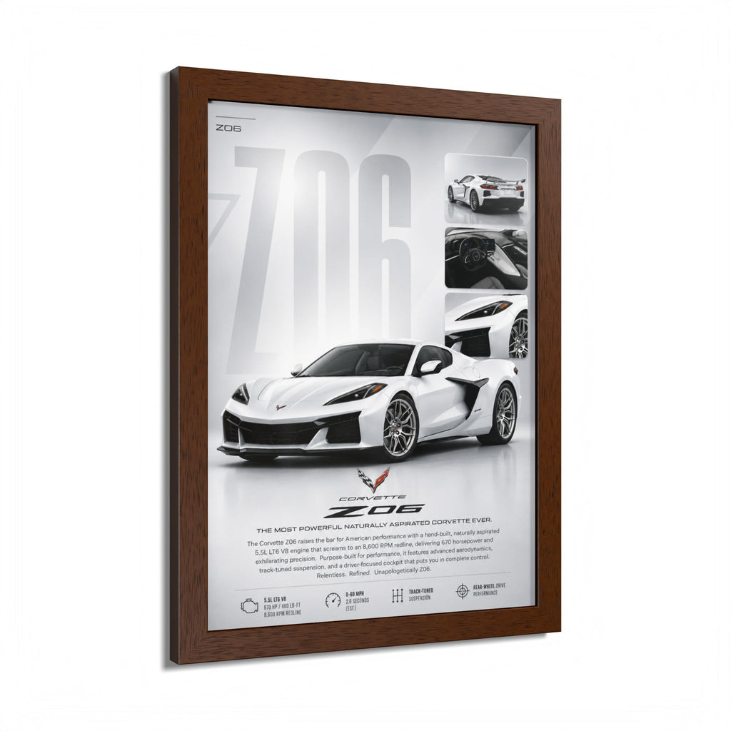 Corvette Z06 Framed Wall Art